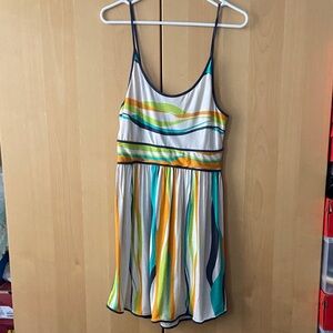 Cooperative Multicolor Striped Midi Dress